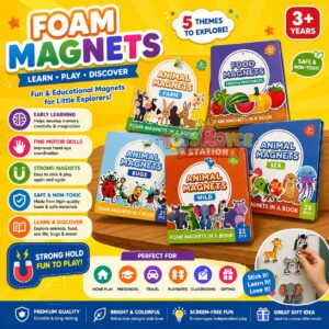 Foam Magnets Animal in a Book 5 Themes